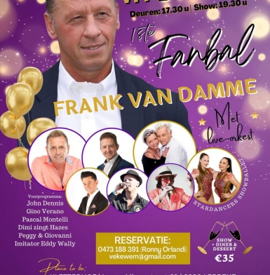Optreden fanbal Frank Van Damme